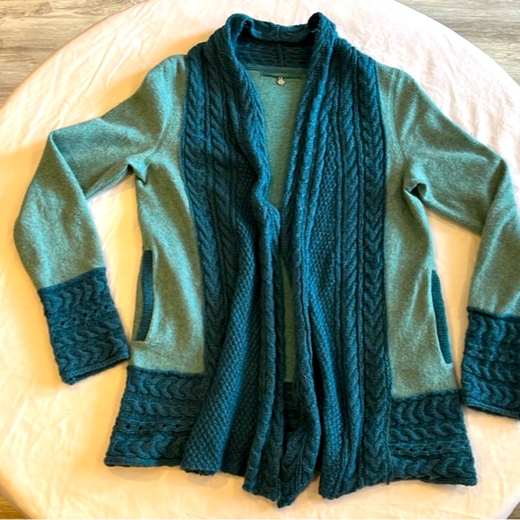 Anthropologie - Knitted & Knotted cardigans sweater -size small Color: mint - Picture 1 of 3